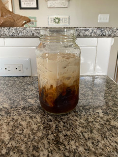 A picture of Brown sugar (cold foam) iced coffee.