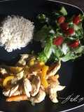 Fajitas de pollo al pimiento