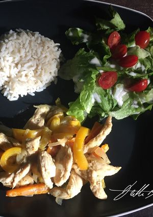 Una foto de Fajitas de pollo al pimiento