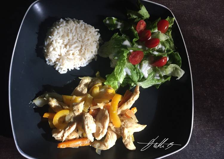 Fajitas de pollo al pimiento