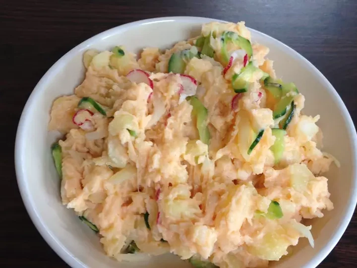 Easy Way Make Recipe Potato Salad, Japanese Style that is So Delicious, Can Spoil the Tongue}