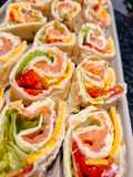 Wraps saumon crudités cheddar