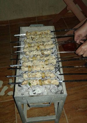 صورة لوصفة شيش طاووق عالفحم