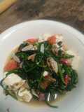 Tumis daun lumai ebi mix tahu