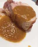Redondo de pollo relleno con salsa española