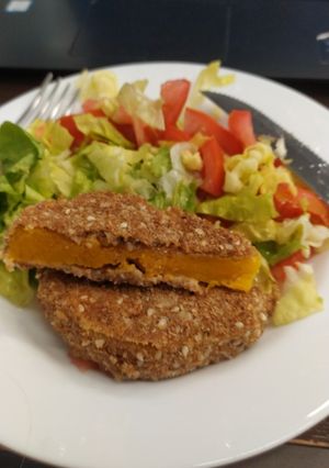 Una foto de Milanesa de calabacín
