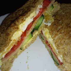 A picture of Home made Sandwich.