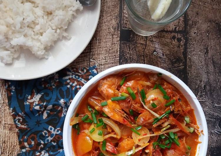 Langkah Mudah untuk Membuat Udang goreng saos padang Anti Gagal