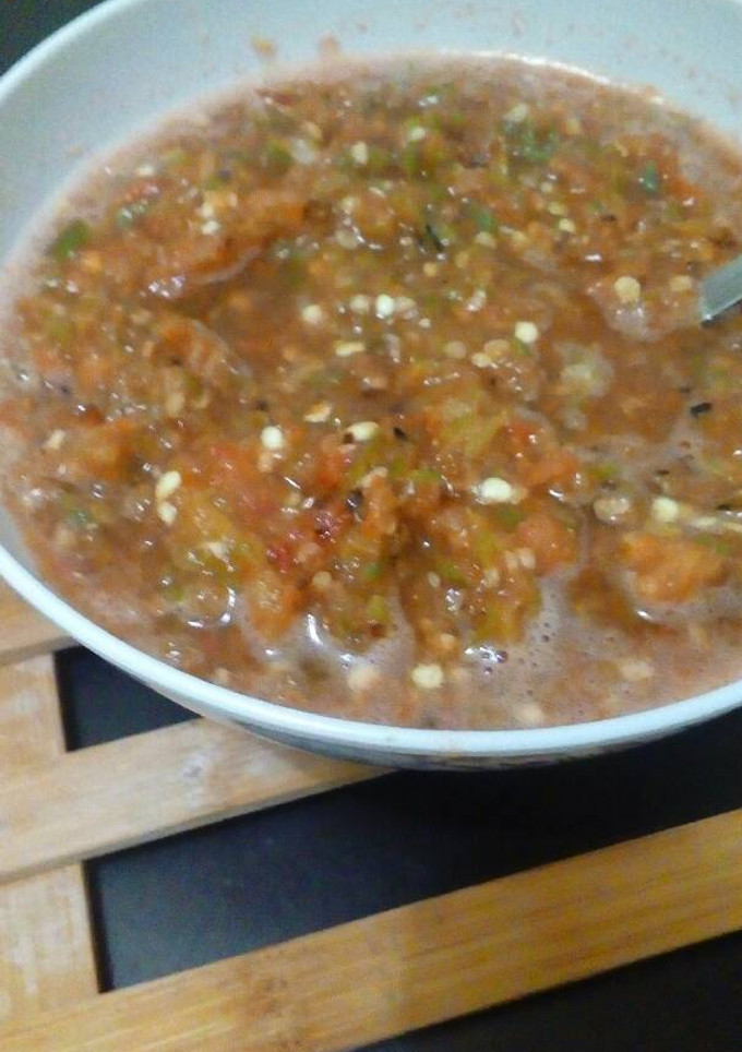 Una foto de Salsa asada o Chile de molcajete