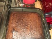 A picture of chocolate brownie without oil