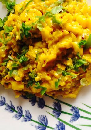 A picture of Sweet corn chivda (khichdi).