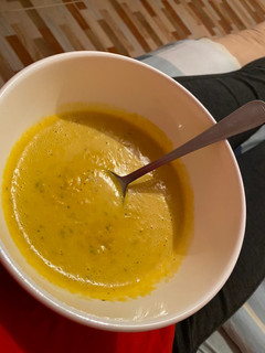 Una foto de Crema de zapallo