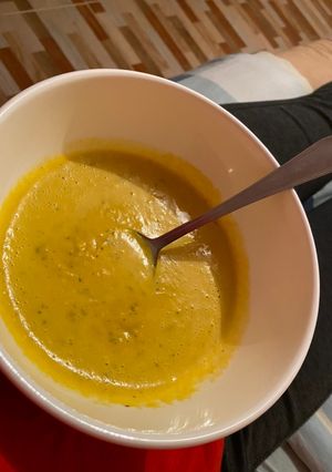 Una foto de Crema de zapallo