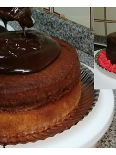 Una foto de Pastel dos sabores con un solo huevo