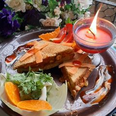 Carrot Peel Corn Cheese Sandwiches A picture of Carrot Peel Corn Cheese Sandwiches.