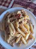 Pasta tonno e pomodorini(con vino bianco)
