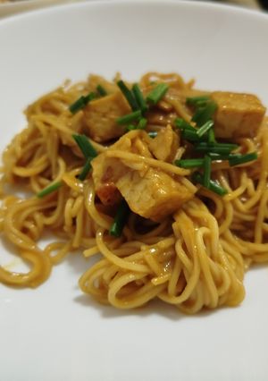 Una foto de Gochujang noodles