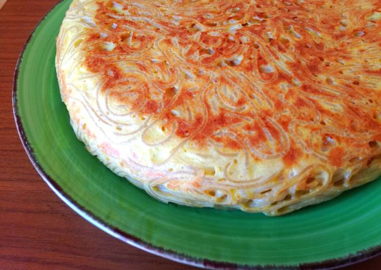 Frittata de espaguetis integrales