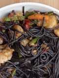 Linguine Al Nero com Gambas