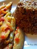 Mujadara with Pickled Baby Eggplant