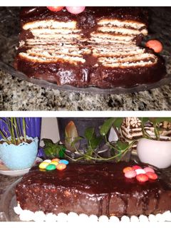 عکسی از دستور کیک یخچالی