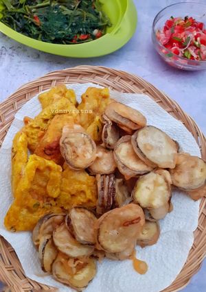 Foto resep Tempe Terong goreng tepung dan Tumis Kangkung