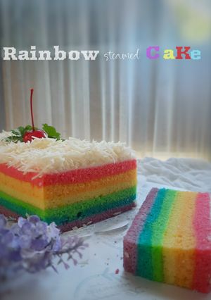 Foto resep Rainbow steamed cake