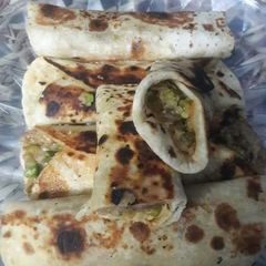 A picture of Vegetable wraps.