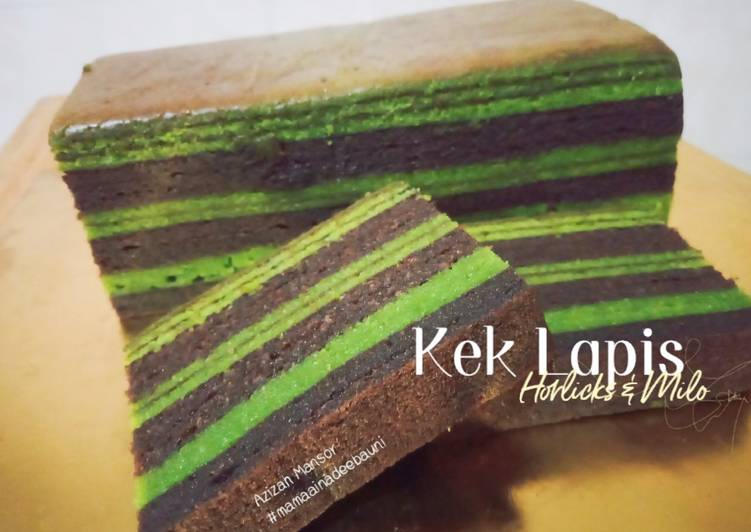 Resipi Kek Lapis Horlicks Milo Oleh Azizah Mansor Cookpad