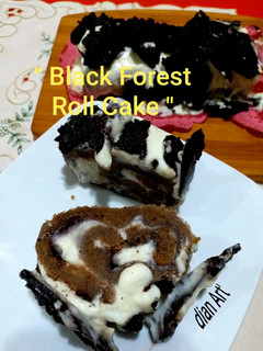 Foto resep Black forest roll cake