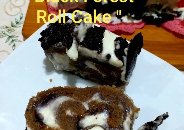 Black forest roll cake
