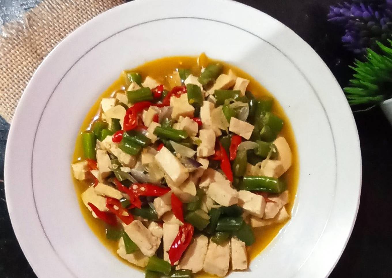 Tahu Buncis Saus Tiram
