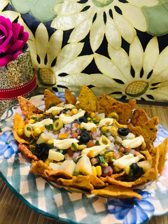 A picture of Nachos chaat(salad).