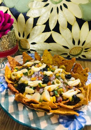 A picture of Nachos chaat(salad).