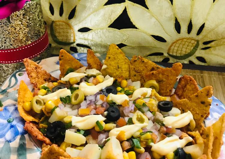 Steps to Prepare Any-night-of-the-week Nachos chaat(salad)