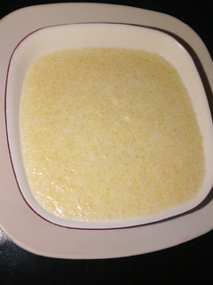 A picture of Couscous pudding.