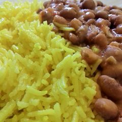 A picture of Turmeric Rice and Beans.