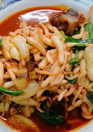 รูปของ เนื้อก้ามกุ้งผัดน้ำพริกเผา