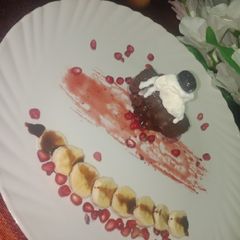 A picture of Banana pomegranate Sandwich.