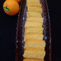A picture of Orange cake slices 🍊🎂.