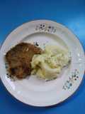 Milanesa de nalga con puré de papas