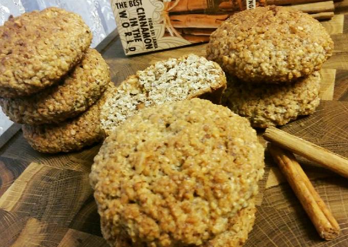 Овсяное печенье с мёдом, корицей и орехами 👌🎄☕