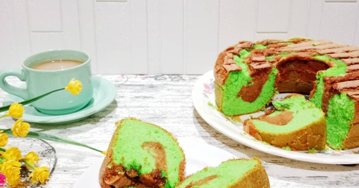 Resep Bolu Pandan Coklat All In One Dengan Bahan Sederhana