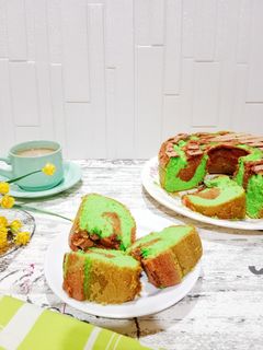 Foto resep Bolu Pandan Coklat All in one