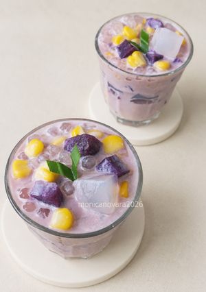 Foto resep Es Ubi Ungu dan Jagung