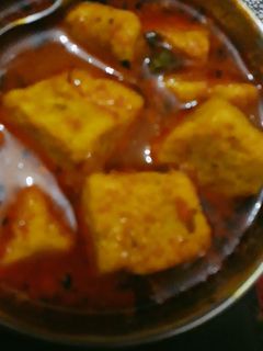 A picture of Besan ke gatte ki sabji.