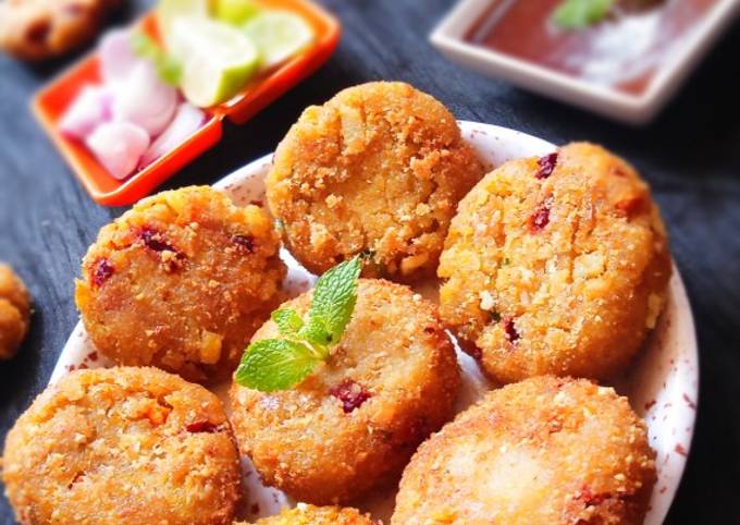 Walnut Poha Cutlet