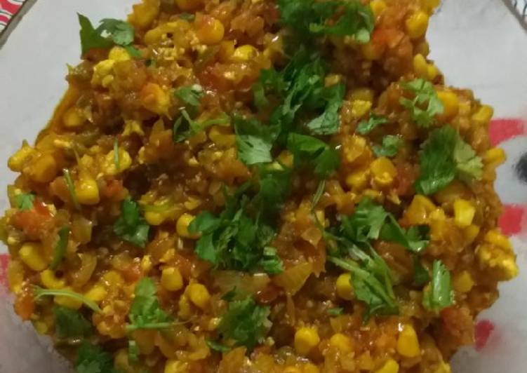 Corn tomato bharta..