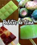 Paletas heladas de tuna y tuna con chamoy