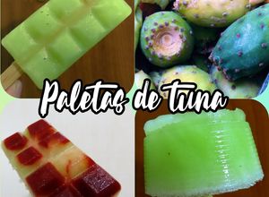 Una foto de Paletas heladas de tuna y tuna con chamoy